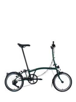 Brompton C Line 12-Speed Mid Handlebar Folding Bike, Raching Green, Racing Green