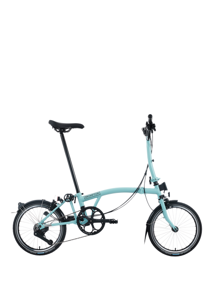 Brompton C Line 12-Speed Mid Handlebar Folding Bike, Turkish Green, Turkish Green