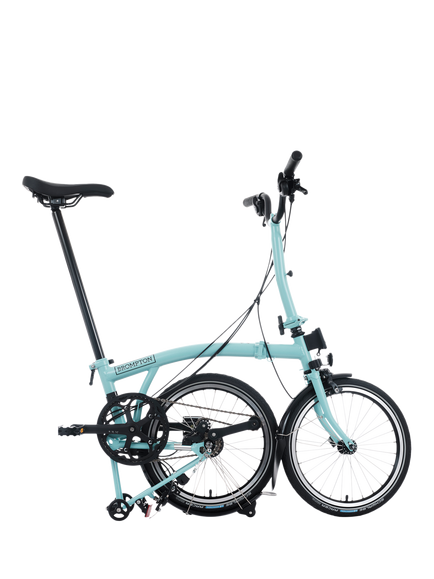 Brompton C Line 12-Speed Mid Handlebar Folding Bike, Turkish Green - view 2, Turkish Green