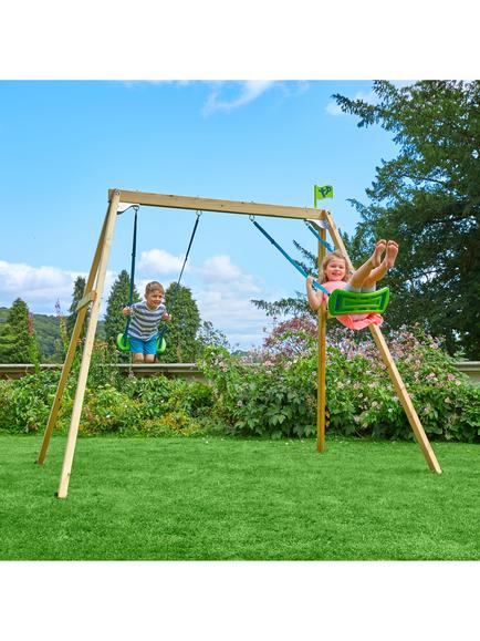 TP Toys Forest Wood Frame Double Swing - view 2, Multi