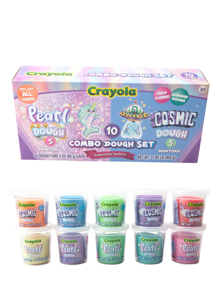 Crayola Pearl and Cosmic Dough, Pack of 10, Multi