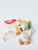 John Lewis Kids' Wooden Animal Croquet Set