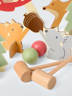 John Lewis Kids' Wooden Animal Croquet Set - view 2, Multi