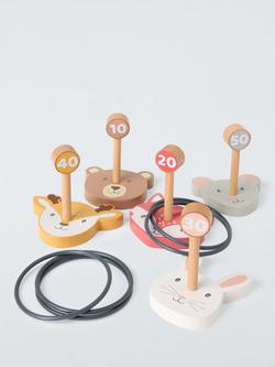 John Lewis Wooden Toy Animal Ring Toss Game, Multi
