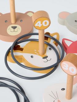 John Lewis Wooden Toy Animal Ring Toss Game - view 2, Multi