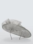 Vixen Large Crinkle Lace Fascinator, Silver