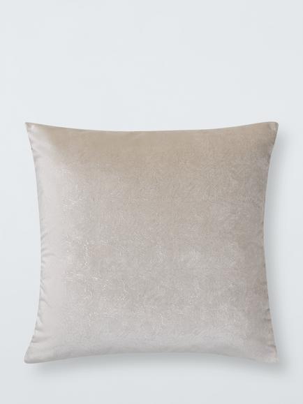 John Lewis Embossed Velvet Cushion, Neutral