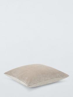 John Lewis Embossed Velvet Cushion - view 2, Neutral
