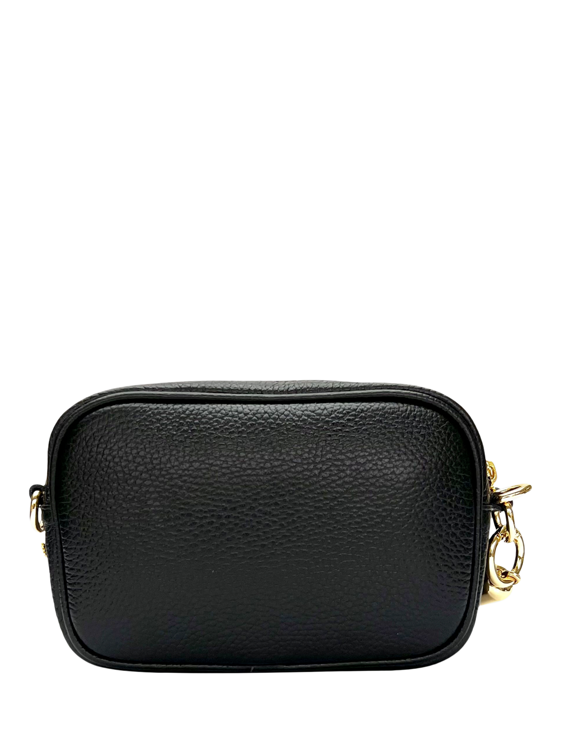 Product image 2 of 7, which shows Apatchy London Leather Mini Tassel Cross Body Phone Bag, Black