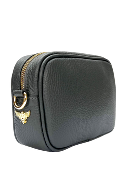 Apatchy London The Mini Tassel Leather Shoulder Bag - view 2, Dark Grey