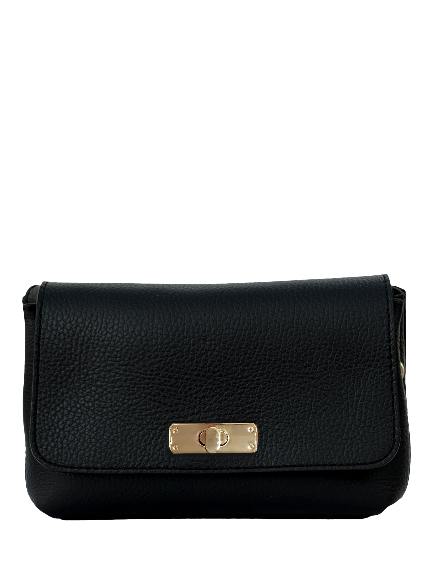 Product image 2 of 9, which shows Apatchy London The Maisie Leather Crossbody Bag, Black