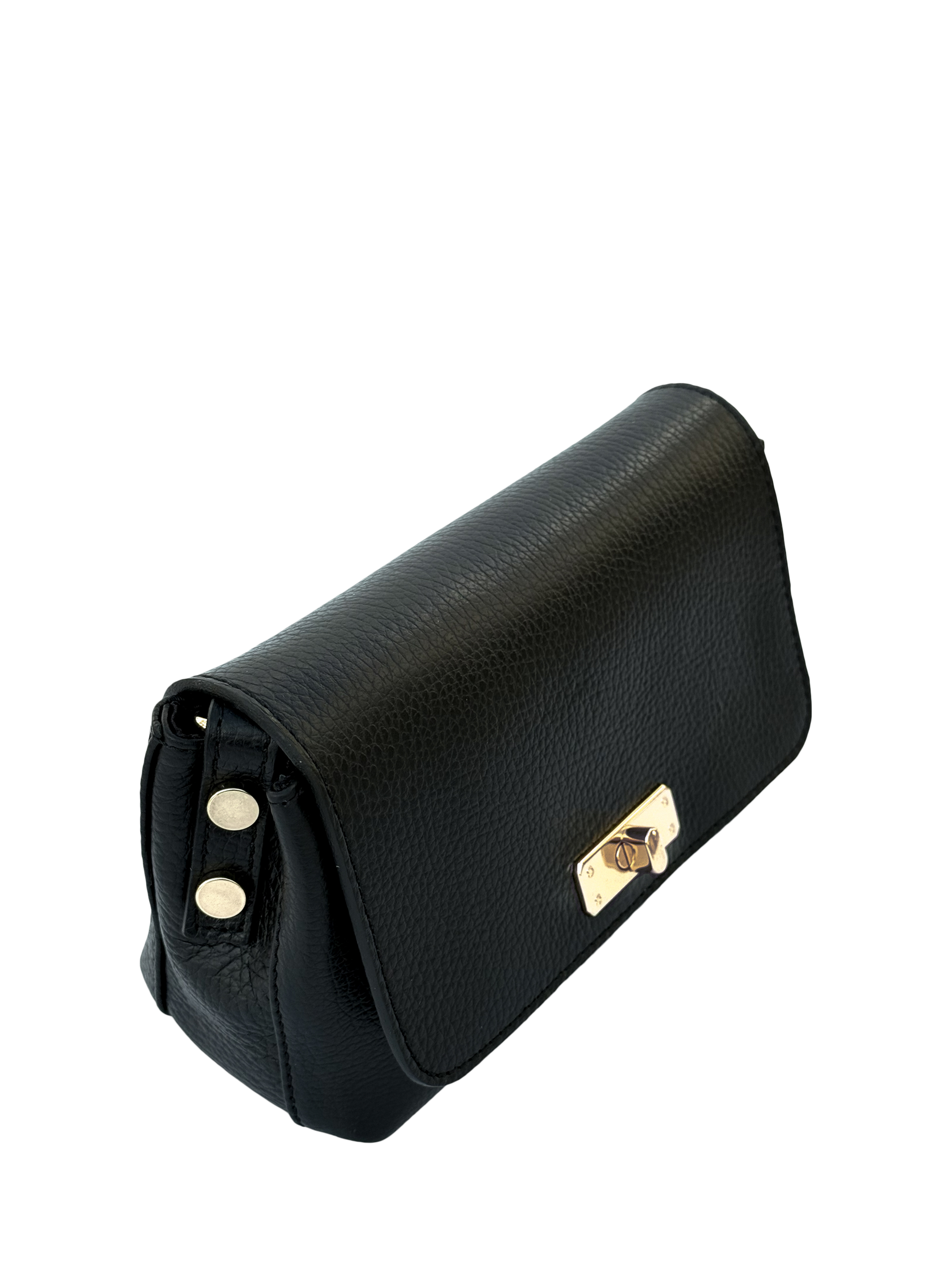 Product image 4 of 9, which shows Apatchy London The Maisie Leather Crossbody Bag, Black