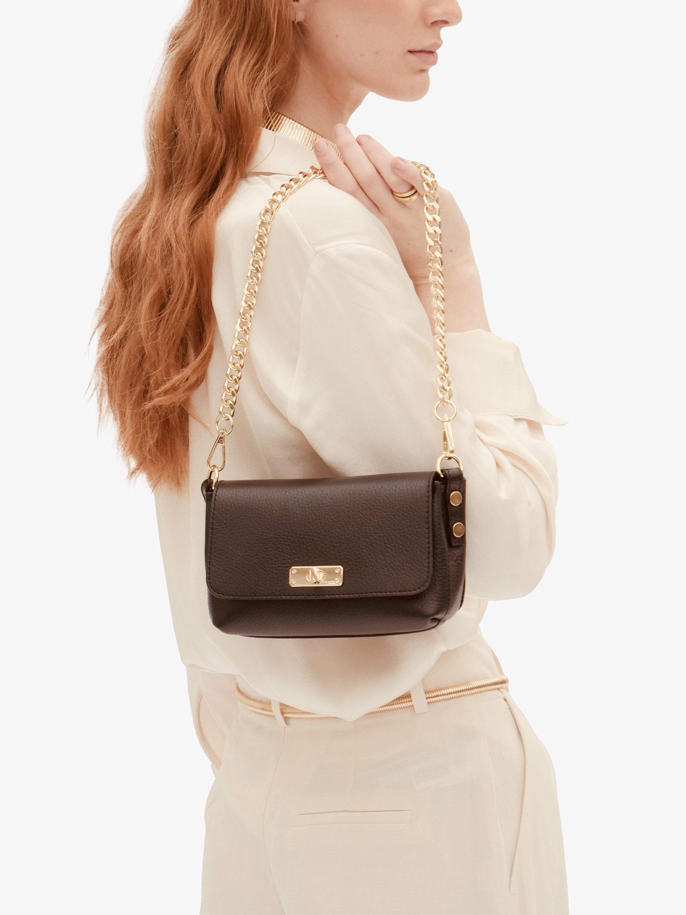 Product image 7 of 9, which shows Apatchy London The Maisie Leather Crossbody Bag, Black