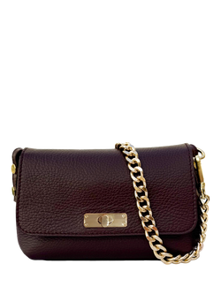 Apatchy London The Maisie Leather Crossbody Bag, Port