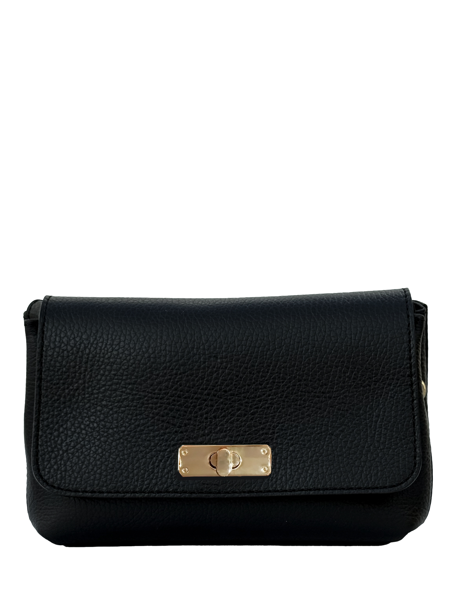 Product image 2 of 9, which shows Apatchy London The Maisie Leather Crossbody Bag, Black