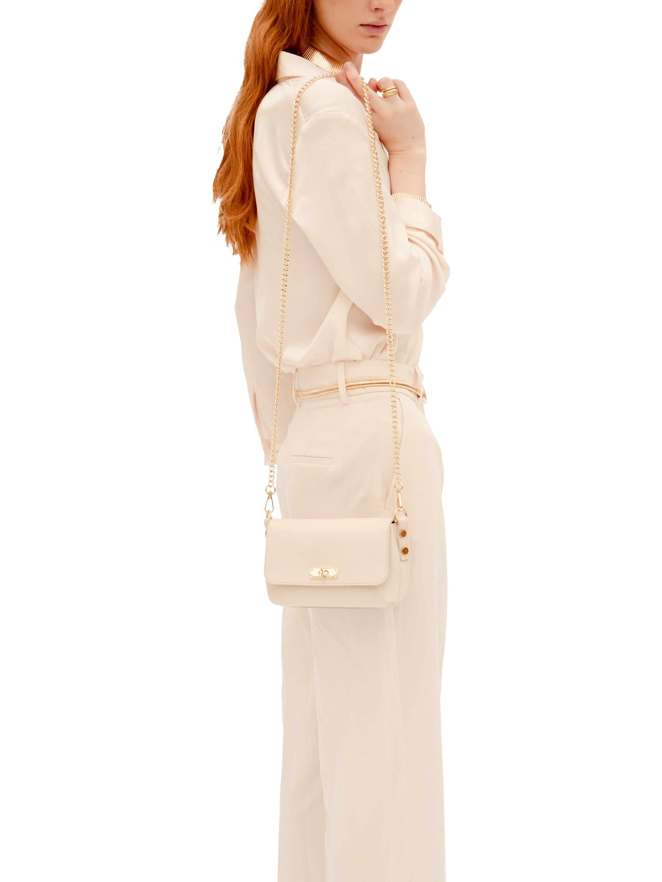 Product image 7 of 9, which shows Apatchy London The Maisie Leather Crossbody Bag, Stone