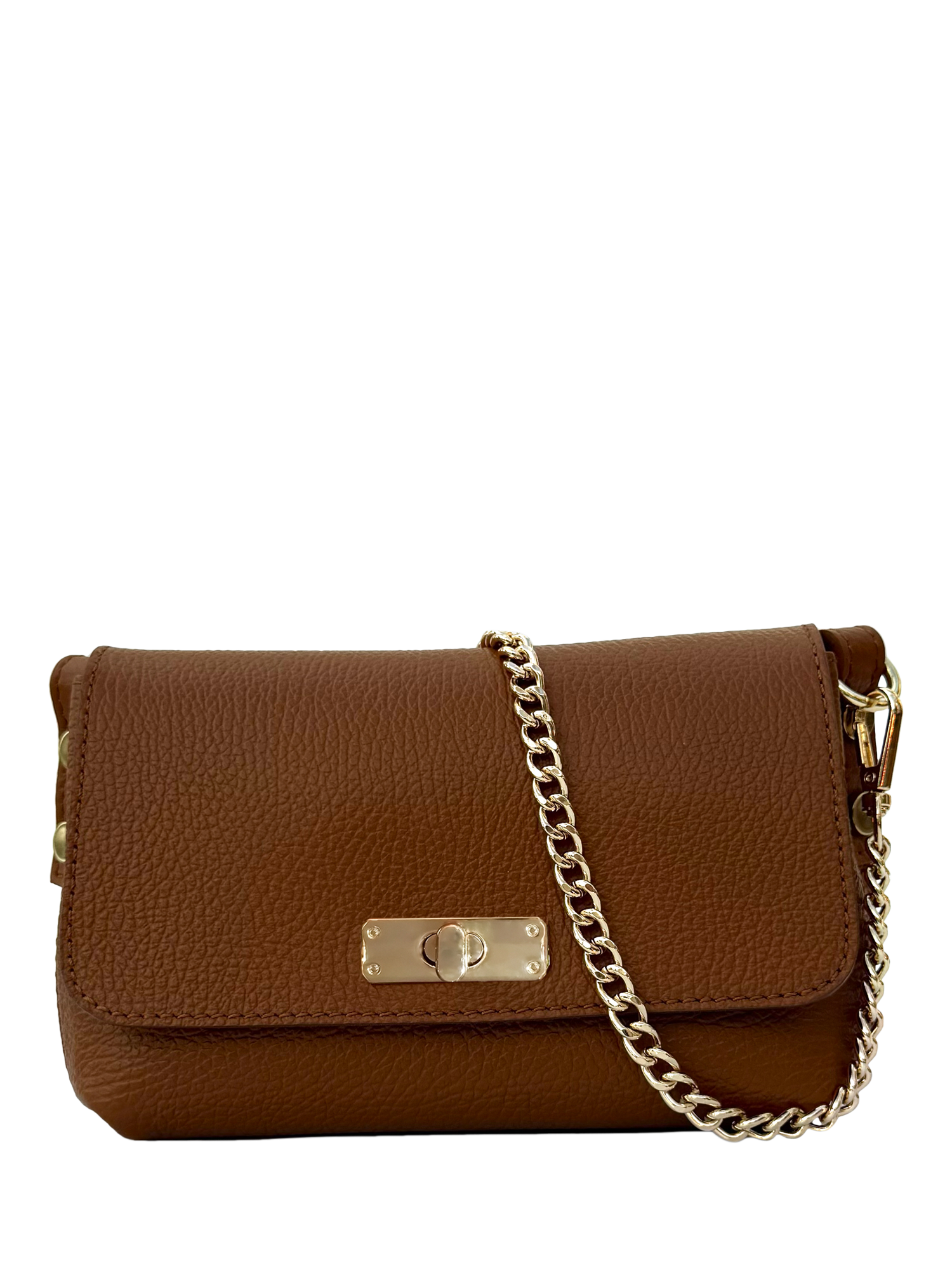 Product image 1 of 8, which shows Apatchy London The Maisie Leather Crossbody Bag, Tan