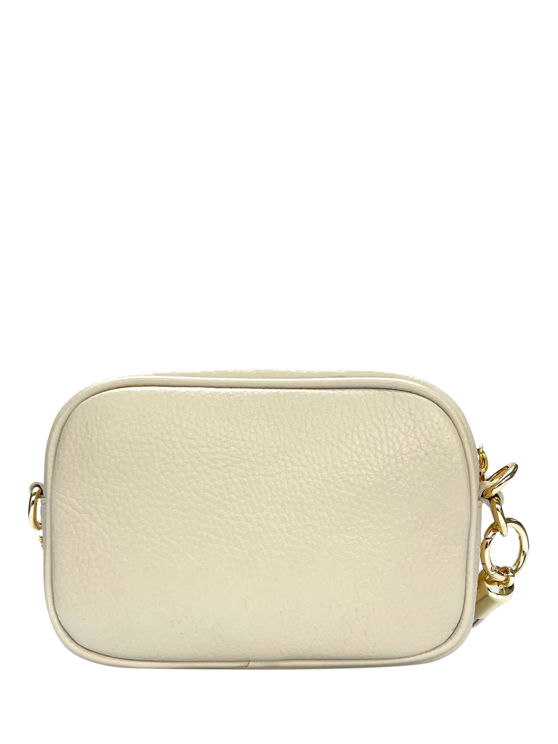 Product image 2 of 7, which shows Apatchy London The Mini Tassel Leather Crossbody Bag, Stone