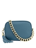 Apatchy London Chain Strap Leather Camera Bag, Denim