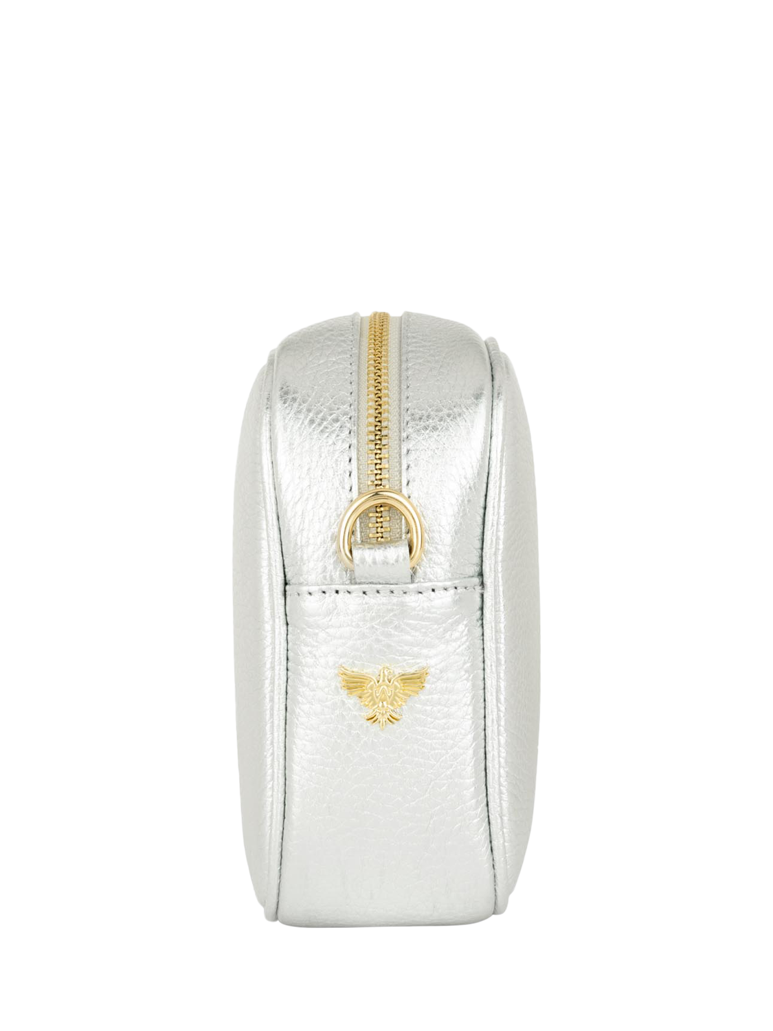 Product image 2 of 5, which shows Apatchy London Chain Strap Leather Camera Bag, Silver