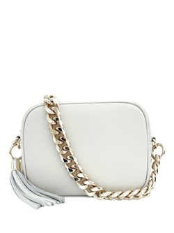 Apatchy London Chain Strap Leather Camera Bag, White