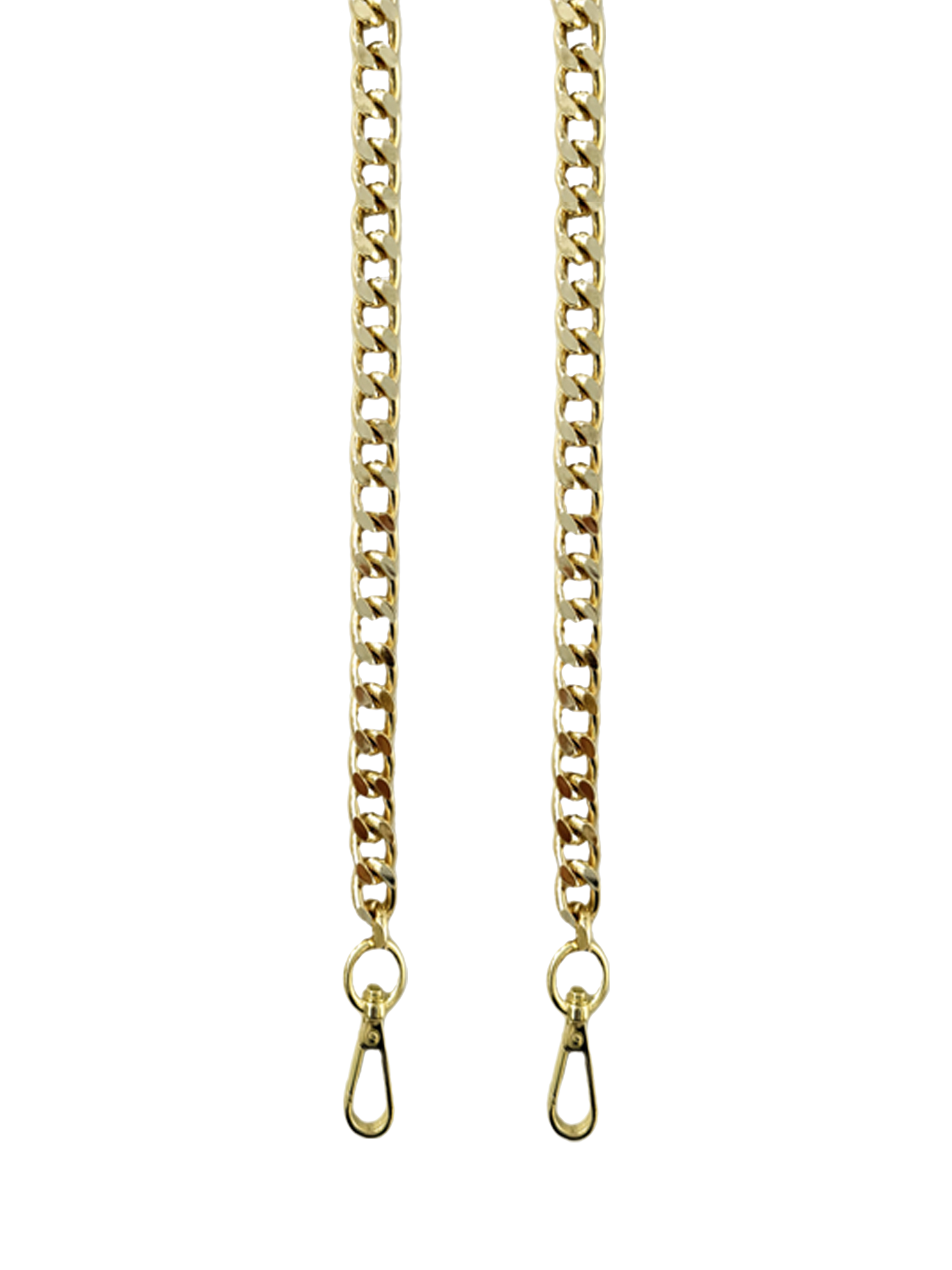 Product image 1 of 1, which shows Apatchy London Slim Flat Shoulder Chain Strap, Gold