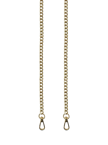 Apatchy London Slim Flat Cross Body Chain Strap, Gold, Gold