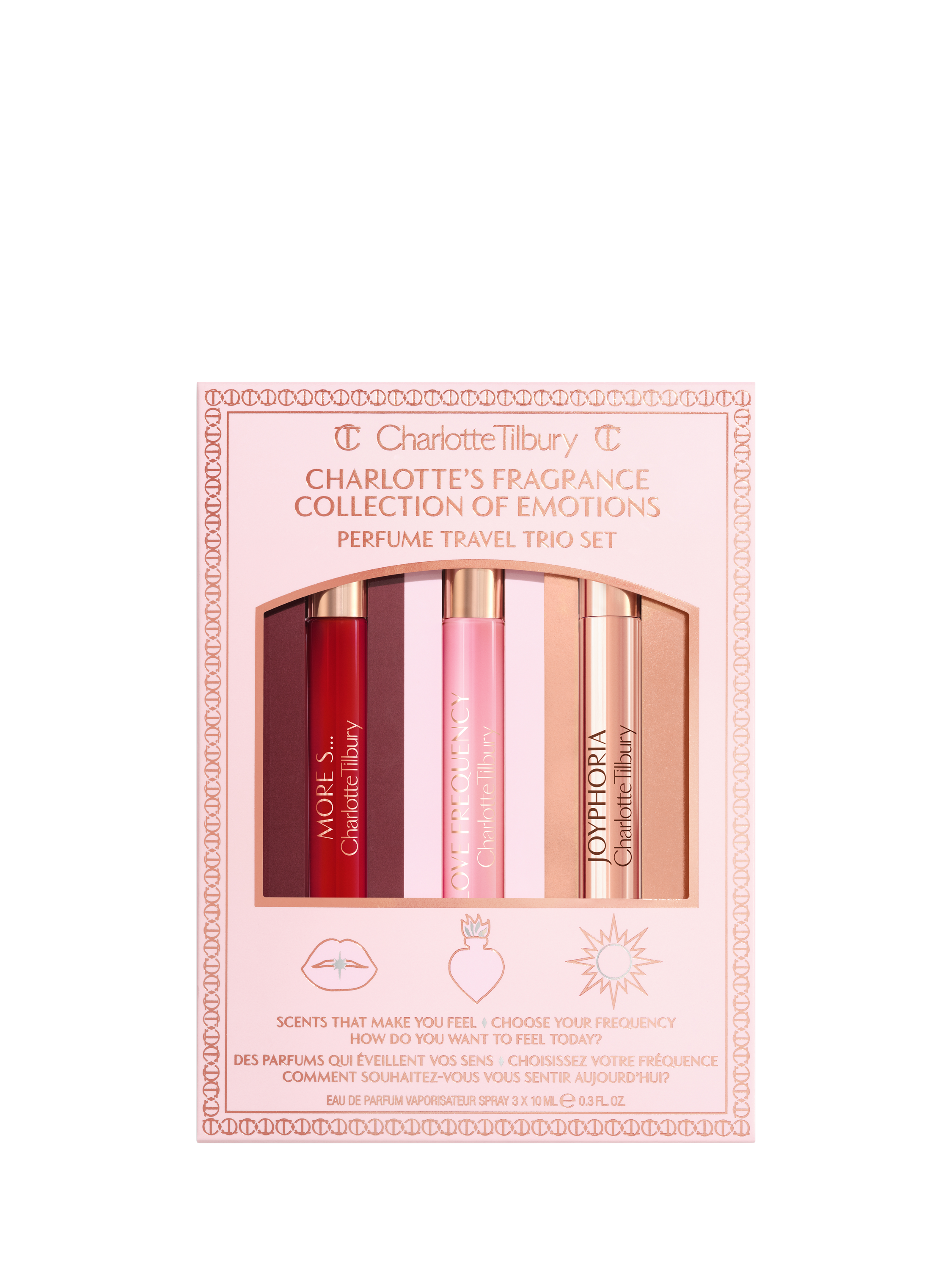 Product image 2 of 2, which shows Charlotte Tilbury Mother's Day Charlotte's Fragrance Collection Of Emotions Perfume Travel Trio Set