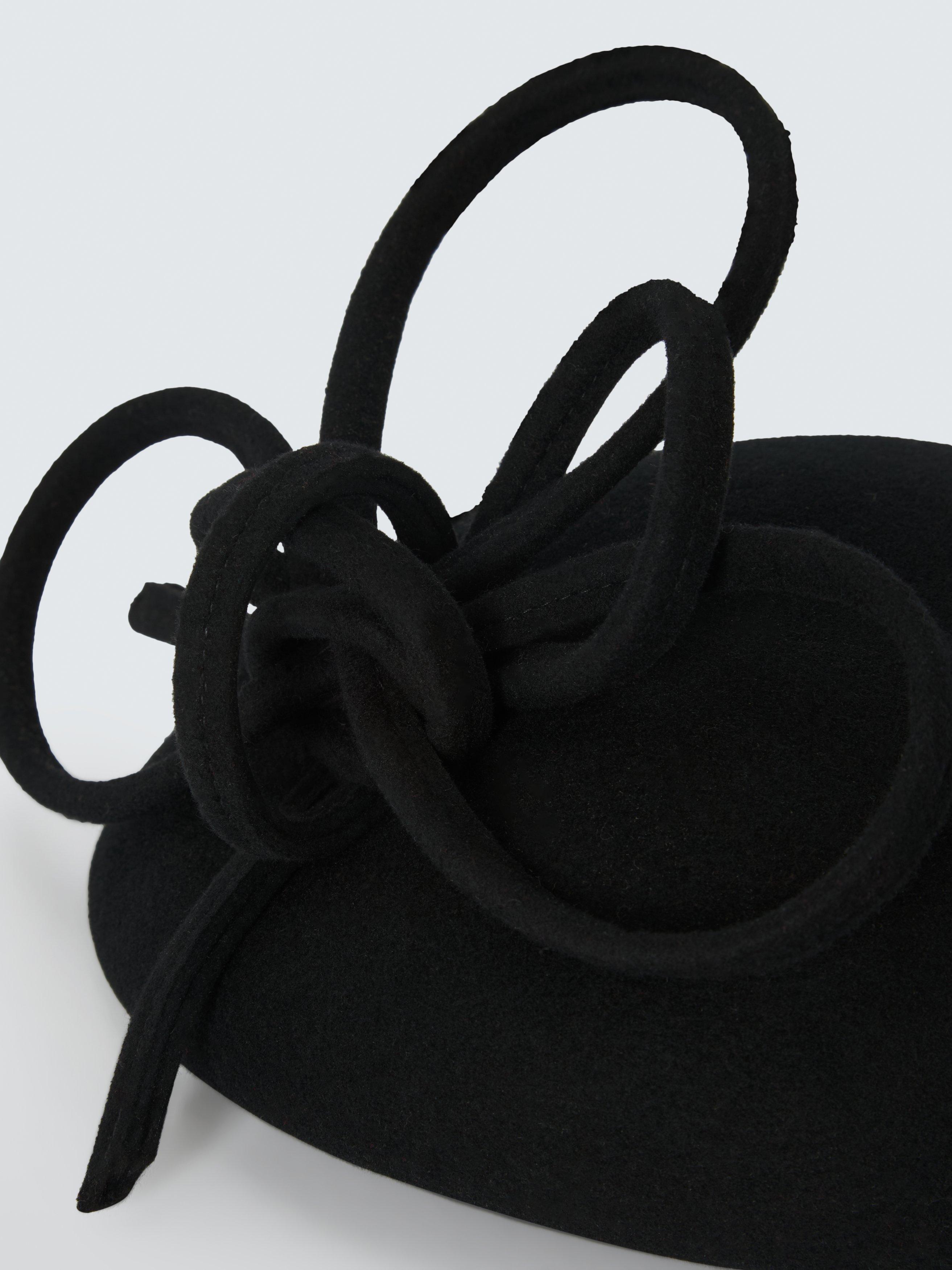 Product image 3 of 4, which shows Whiteley Kensley Wool Felt Pillbox Fascinator, Black