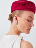 Whiteley Kira Wool Felt Pillbox Fascinator, Red