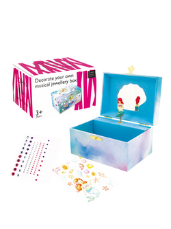 John Lewis Decorate Your Own Mermaid Musical Jewellery Box, Multi