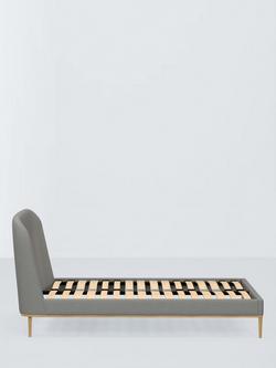 John Lewis Show-Wood Upholstered Bed Frame, Super King Size - view 2, Soft Twill Smoke