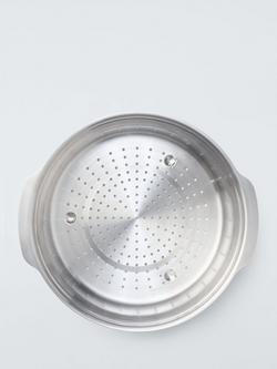 John Lewis 'The Pan' Stainless Steel Pasta Insert, 24cm - view 2, Stainless Steel