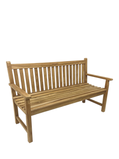 Laura Ashley Salcey 2-Seater Garden Bench, FSC-Certified (Teak Wood), Natural