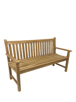 Laura Ashley Salcey 2-Seater Garden Bench, FSC-Certified (Teak Wood), Natural, Teak