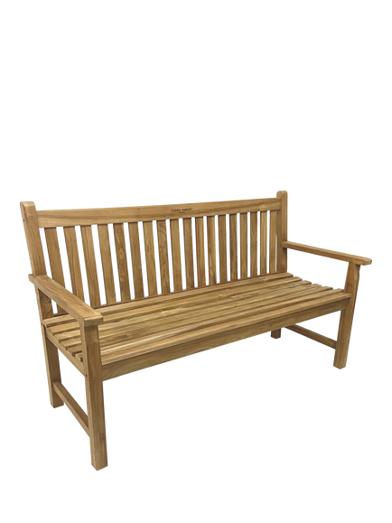 Laura Ashley Salcey 2-Seater Garden Bench, FSC-Certified (Teak Wood), Natural, Teak