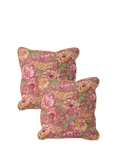 Laura Ashley Alys Outdoor Cushion, Set of 2, Raspberry
