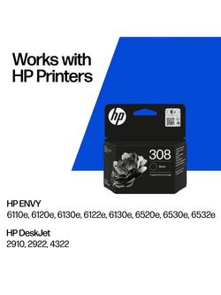 HP 308 Black Original Ink Cartridge - view 2, Black