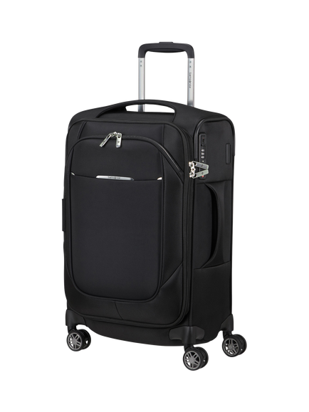 Samsonite Re-Lite 4-Wheel Spinner 55cm Expandable Cabin Case, 39L, Black