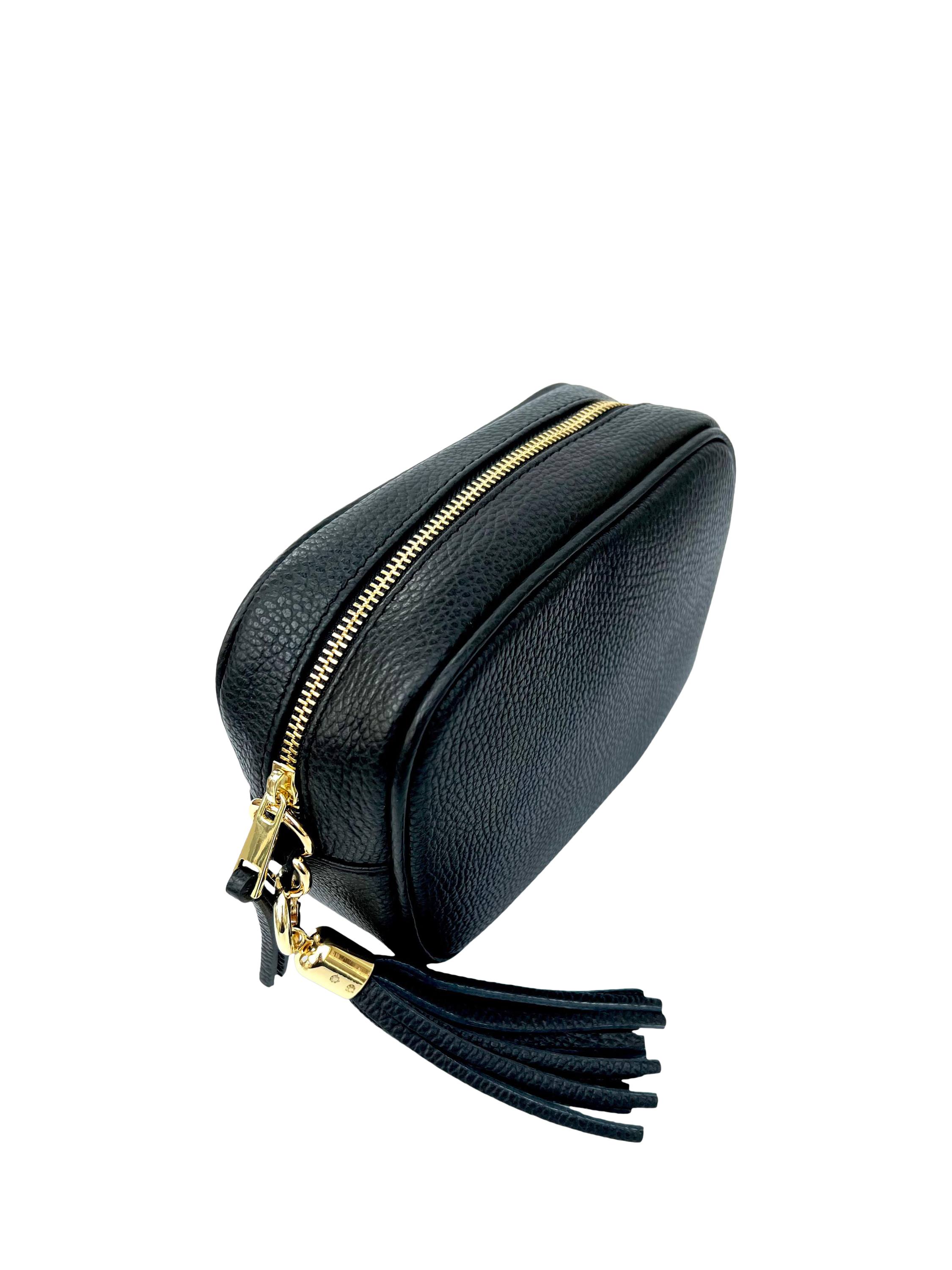 Product image 4 of 5, which shows Apatchy London Leather Crossbody Camera Bag, Black