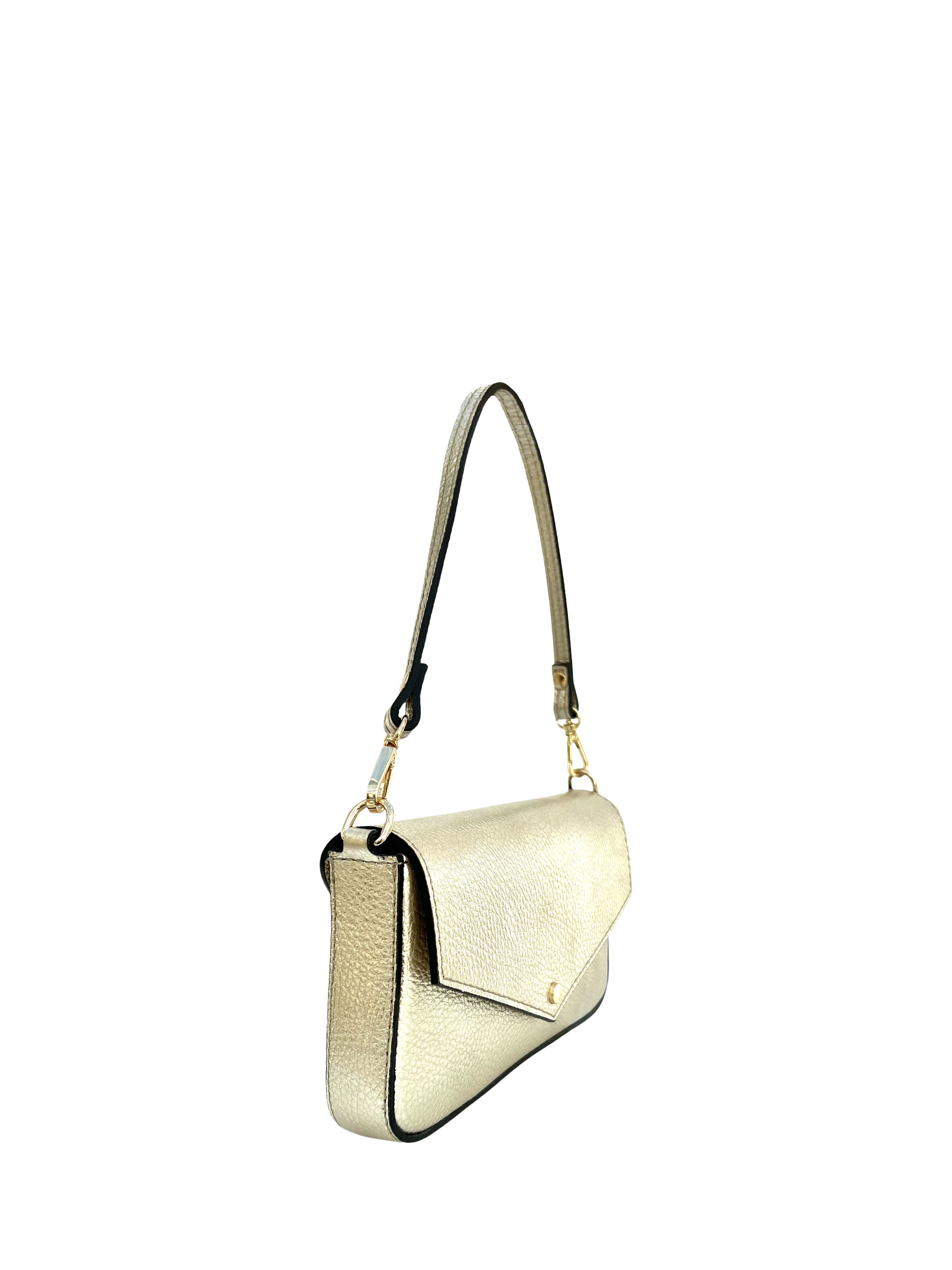Product image 5 of 6, which shows Apatchy London Munro Leather Shoulder Bag, Gold