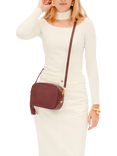 Apatchy London Leather Crossbody Camera Bag, Port