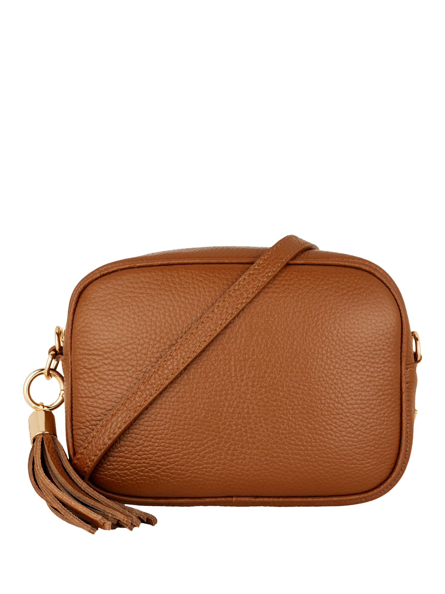 Product image 1 of 5, which shows Apatchy London Leather Crossbody Camera Bag, Tan