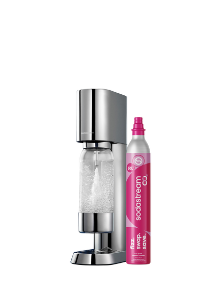 SodaStream Enso Sparkling Water Maker with 1L Bottle & CO2 Cylinder, Stainless Steel, Stainless Steel