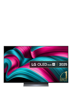 LG OLED55C54LA (2025) OLED evo HDR 4K Ultra HD Smart AI TV, 55 inch with Dolby Atmos, Dark Titan Silver, Dark Titan Silver