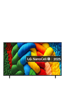 LG 75NANO80A6B (2025) LED HDR NanoCell 4K Ultra HD Smart AI TV, 75 inch, Ashed Blue, Ashed Blue