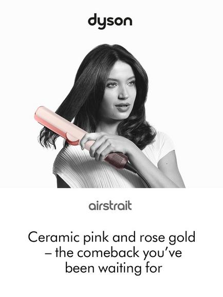 Dyson Airstrait™ Hair Straighteners, Ceramic Pink - view 2, Ceramic Pink