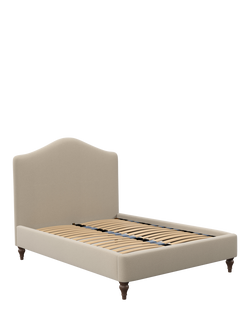 John Lewis Alice Upholstered Bed Frame, Small Double, Brushed Tweed Beige