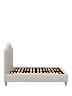 John Lewis Alice Upholstered Bed Frame, Small Double - view 2, Cotton Effect Beige
