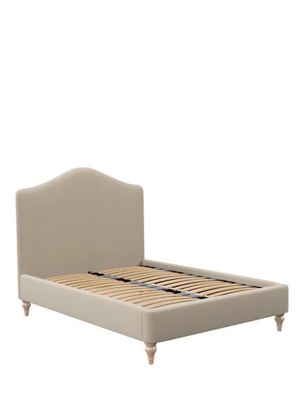 John Lewis Alice Upholstered Bed Frame, Double, Brushed Tweed Beige